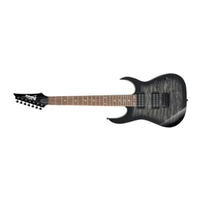 Ibanez GIO RG 7 String Solid-Body Electric Guitar (Right Hand, Transparent Black Sunburst) GRG7221QATKS image 3