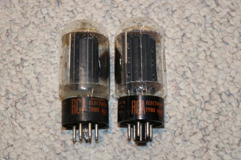 Vintage Original 1965 1966 Fender Blackface RCA 6L6 Tubes - No Tariffs image 1