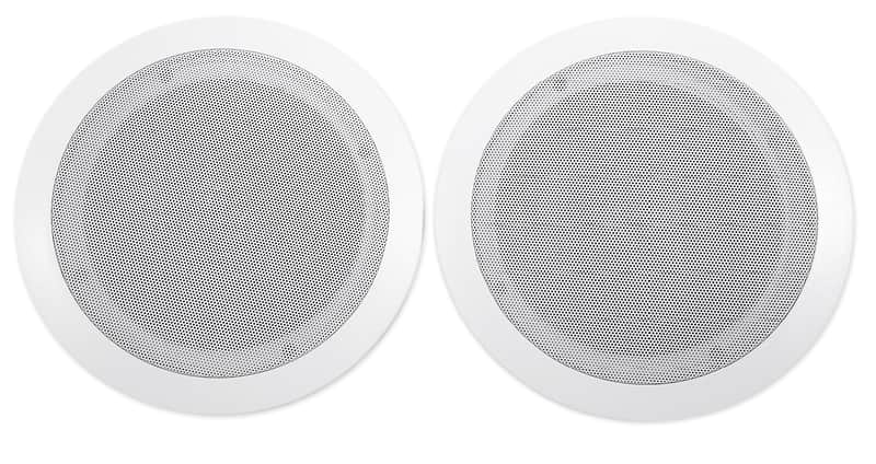 2) Rockville CC65T White 6.5" Commercial 70v Ceiling Speakers For Restaurant image 1