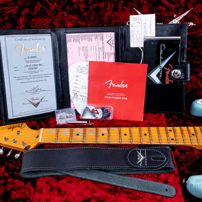 2023 Fender Custom Shop Limited Edition 1957 Stratocaster Relic Faded Daphne Blue w/ Case, COA, Tags image 23