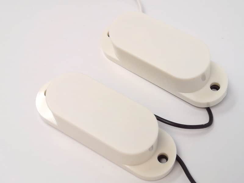 True Custom Shop® Parchment Cover Vintage Style Bullet Pickup Set for Fender Mustang Bass Guitars image 1