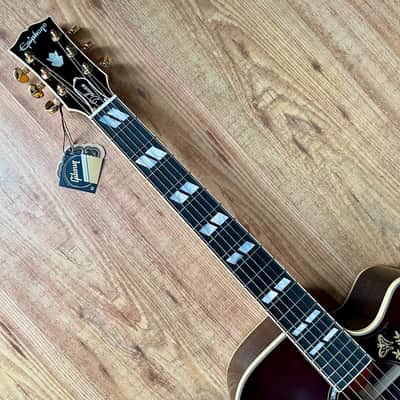 Epiphone "Inspired by Gibson Custom" Hummingbird Deluxe EC Autumn Burst image 10