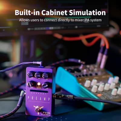 FLAMMA FS06 Digital Preamp Pedal Guitar Effects Pedal with Built-in Cabinet Simulation 7 Preamp Models Saveable Preset image 3