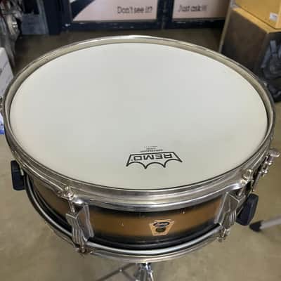 Ludwig No. 491 Pioneer 5x14" 6-Lug Snare Drum with Transition Badge 1958 - 1960 - Black/Gold Duco Lacquer image 3