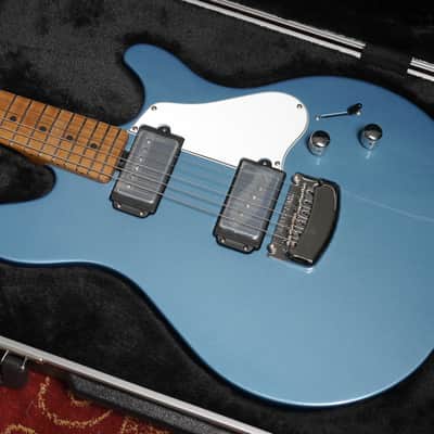 MusicMan Valentine HH Trem MN Toluca Lake Blue/Parchment image 9