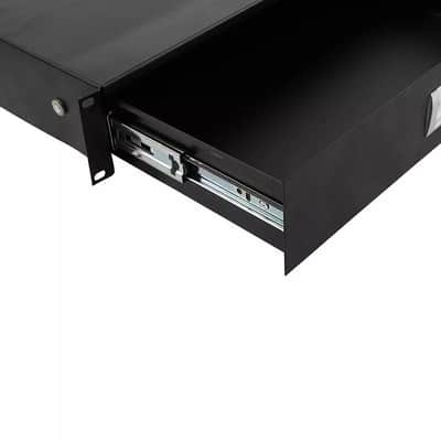 19 " Rack Mount 2U Locke Drawer Audio Dj Server Rack Storage Cabinet With Keys image 4