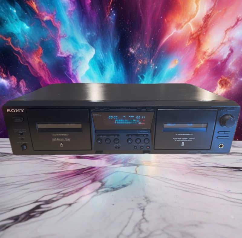Sony TC-WE475 Auto Reverse High Density Head Stereo Dual Cassette Deck SERVICED! image 1
