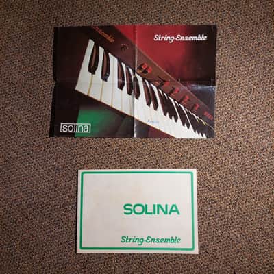 Solina ARP String Ensemble (Eminent BV) **RARE** Owner's Manual and documentation sheet (English, Nederlandse, Français, Deutsch)