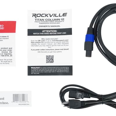 (2) Rockville TITAN COLUMN 12 Pro/DJ Powered Array Speakers w/12" Subs+Carry Bag image 17
