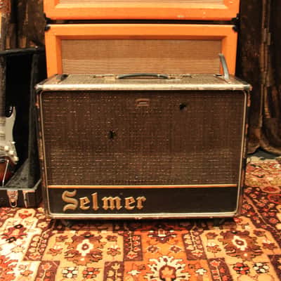 Vintage 1963 Selmer Zodiac Twin Thirty Truvoice Croc Skin Amplifier w/ Pedal image 1