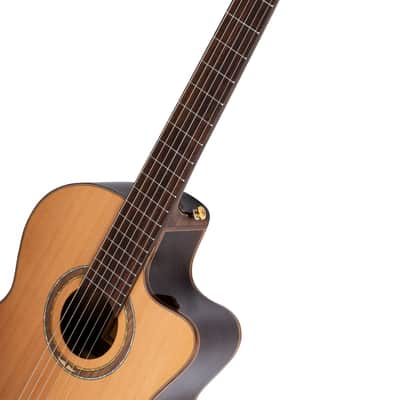 Ortega RCE159MN Performer Series Solid Cedar Top Mahogany Neck Cutaway Nylon 6-String Classical Acoustic-Electric Guitar w/Gig Bag image 7