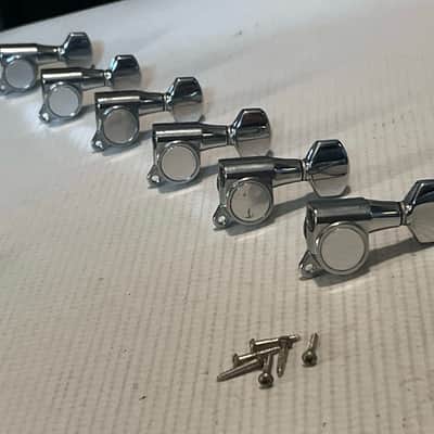 1983 Era Matsumoku Japan Kramer Focus Chrome GOTOH Tuners Tuning Pegs 6 In Line Machine Heads image 1