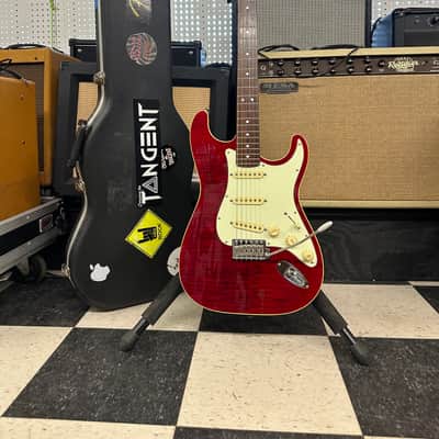 Fender Special Edition Aerodyne Classic Stratocaster MIJ - Crimson Red Transparent image 14