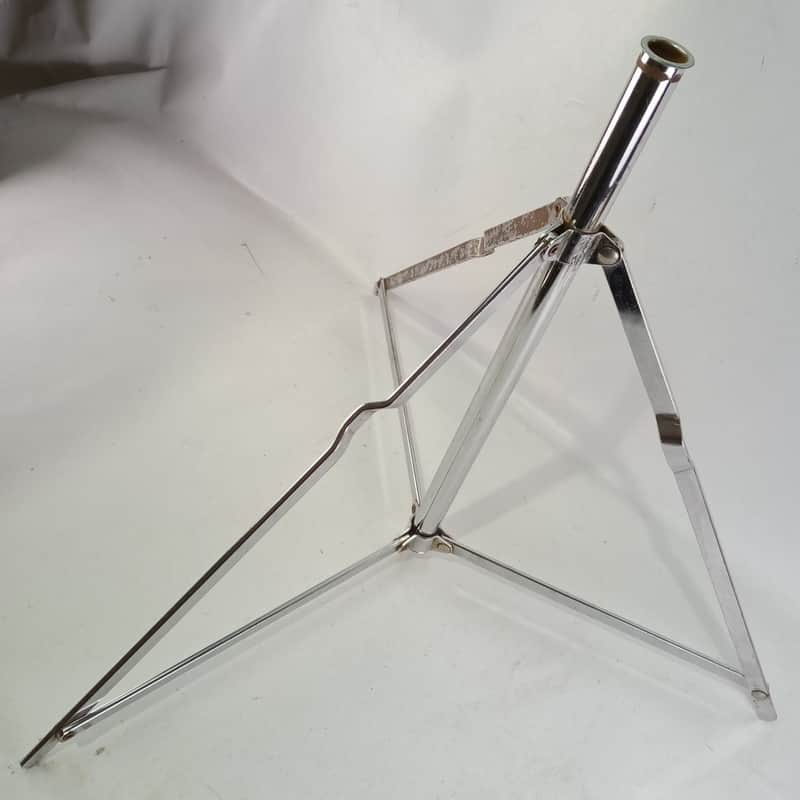 WFL Ludwig Snare Drum/Cymbal Stand Tripod Base Chrome Vintage 40s Chicago image 1