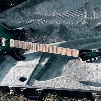 ESP E-II M-II NT BTB EverTune - Black Turquoise Burst – Made in Japan image 1