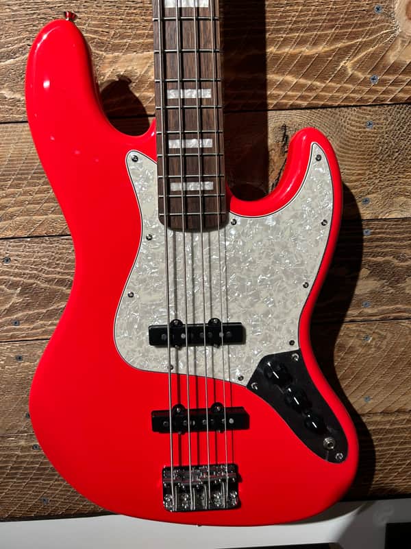 Squier Custom Upgraded Jazz Bass - Race Red Upgraded image 1