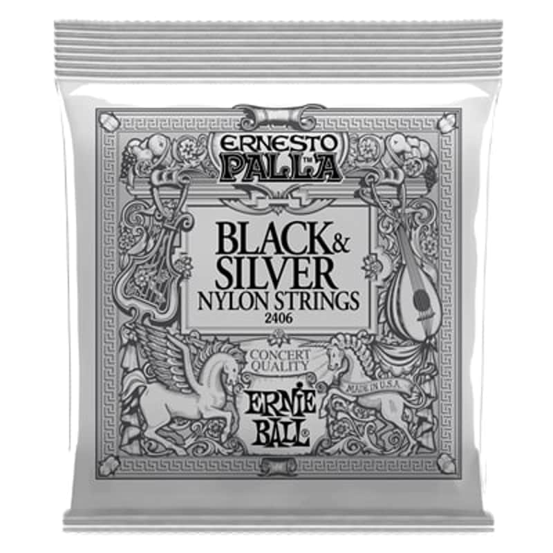 Ernie Ball Ernie Ball Ep 2406 Nylon Black & Silver Set Bla...