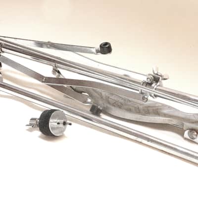 Gretsch Hi Hat Stand, Early Flat Base Version #4844, Original Clutch, Riveted Rubber Feet - 1961 to '63 / INSPECTED & TESTED image 6