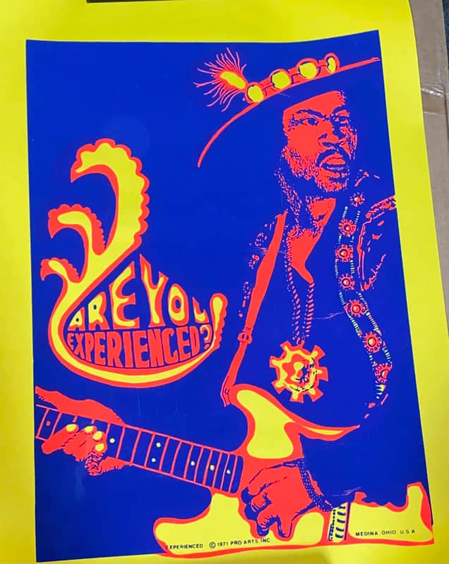 Jimi Hendrix Blacklight poster 1971 image 1