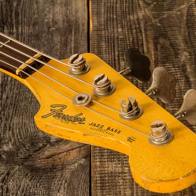 Fender CUSTOM SHOP JAZZ BASS 1961 RW #CZ556667 - Heavy Relic Lake Placid Blue image 5