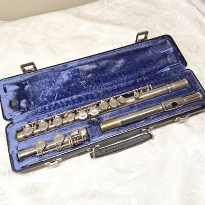 Vintage Buescher Aristocrat Flute with Case Selmer Era Lot 82-453 image 1