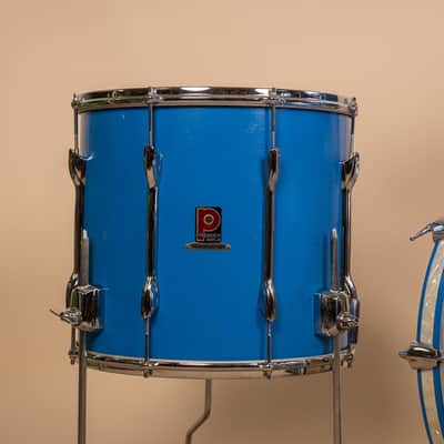 1980s Premier Resonator Blue Drum Set image 2