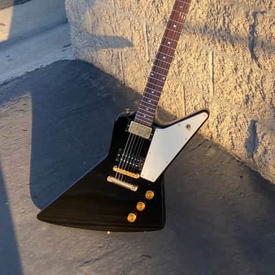 1976 Gibson Explorer Vintage Electric Guitar First Edition Black image 1