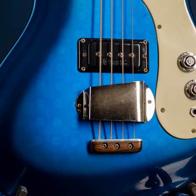 Mosrite 'Custom' Ventures Bass 1966 Metallic Blue Floral image 8