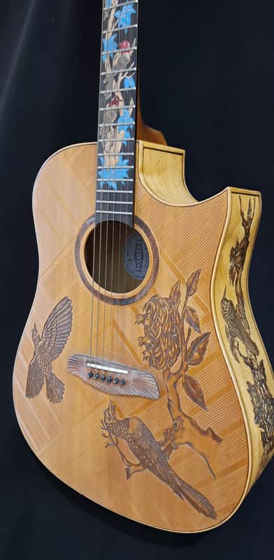 Blueberry NEW IN STOCK Handmade Acoustic Guitar Dreadnought image 1