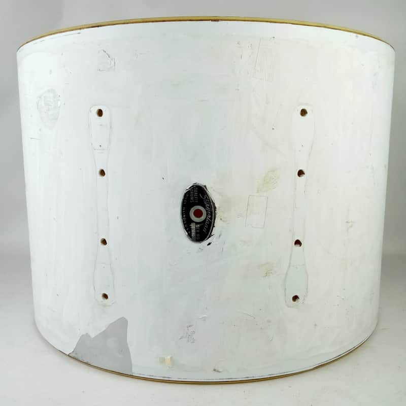 *Slingerland 14x20" Vintage 80s 5Ply Chrome-Wood COW White Paint Bass Drum Shell image 1