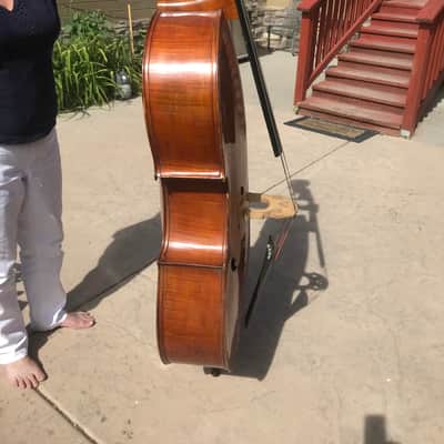 Tyrolean made String Bass circa 1900. Unique Cello shape image 3