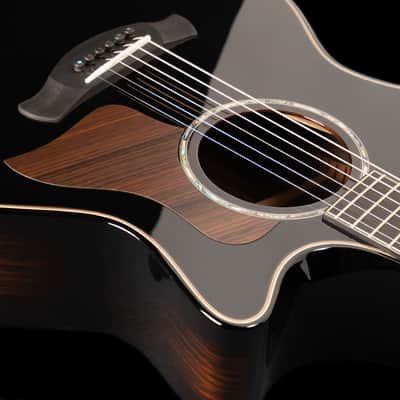 Taylor 814ce "Builders Edition" Black Top, Adirondack Spruce, Indian Rosewood - USED 2020s image 12