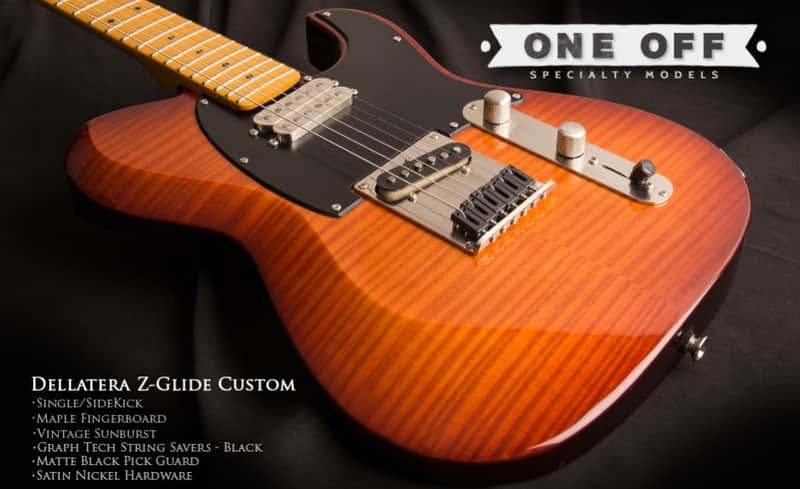 Dean Zelinsky Dellatera Z-Glide Custom Flame Top Vintage Sunburst image 1