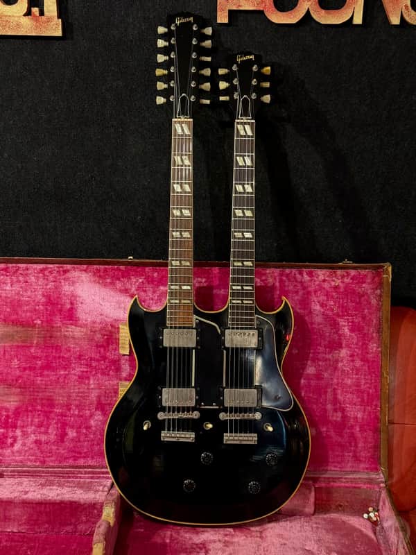 Gibson ESD 1275 -double 12- from 1961 in black finish with original case image 1