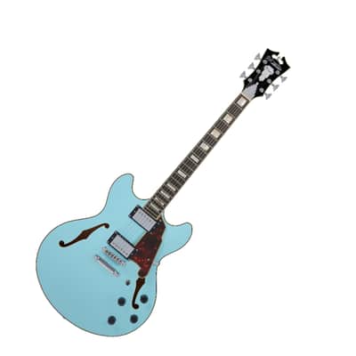 D'angelico Premier DC w/ Stop-Bar Tailpiece - Sky Blue - Factory Direct B-Stock image 1