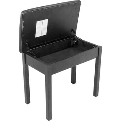 On-Stage KS8902B - Flip-Top Piano Bench with Music Compartment (Black) image 2