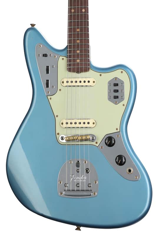 Fender Custom Shop 1964 Jaguar Journeyman Relic Electric Guitar - Faded Aged Lake Placid Blue image 1
