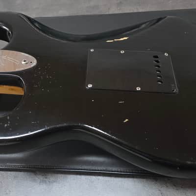 1973 Fender Stratocaster Heavy Relic American Vintage 70s 1970's USA Strat Black Rosewood Electric Guitar Oversized Headstock image 18