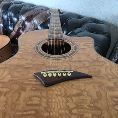 Dean Exotica Acoustic Wlectric Guitar Quilted Ash Quilt Top Active Pre-Amp with XLR Output image 9