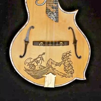 Blueberry Handmade Mandolin F-Style Devil Motif image 3