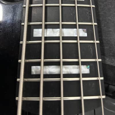 Lakland 55-02 custom black 5 string bass guitar great shape. image 5