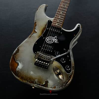 Fender Stratocaster HSS Terminator Metallic Silver Floyd Rose Heavy Relic (RARE) image 6