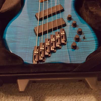 Dingwall Zebra-1 6 String Electric Bass Sheldon Dingwall 2002 - Whalepool Blue image 2