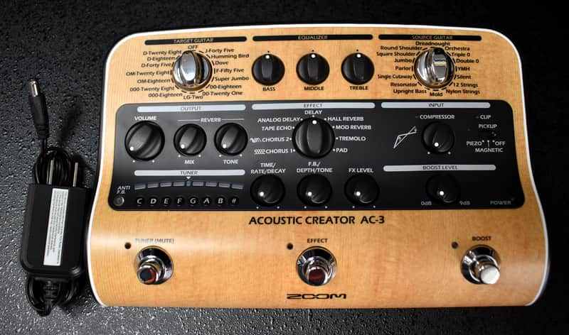 Zoom AC-3 Acoustic Creator Guitar DI/Effects Pedal image 1