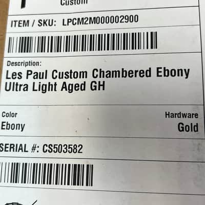 2025 Gibson Chambered Les Paul Custom Ebony Ultra Light Aged Murphy Lab image 13