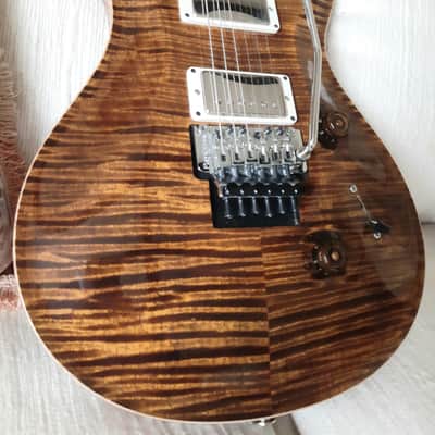 PRS Custom 24 Floyd 10 top 2014 - Black Gold Brazilian Fretboard Wood Library image 4