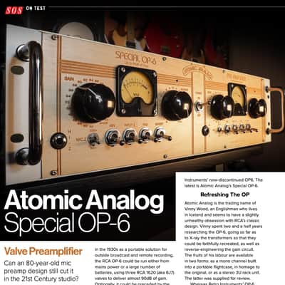 Special OP-6 mic preamp (ex-demo) image 10