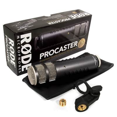 Rode Procaster Dynamic Mic w/ Shock Mount PSA1 Studio Boom Arm Cable & WindPop image 2