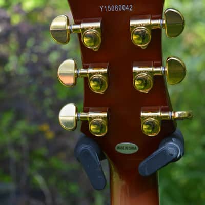 2015 Dean Seven Sound Palomino Route 66 Jazzbox/Bluesbox in Honey Sunburst w/New Gold Dunlop Straploks & a New Brown Crossrock Hardshell Case ~ Mint ! image 9