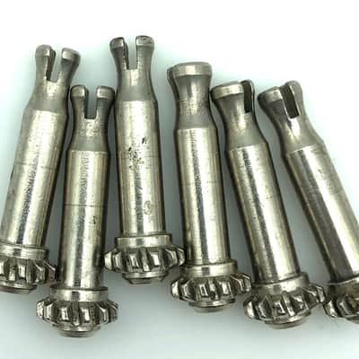 Vintage Fender Slotted Tuner Posts/Gears - Mid 70’s-Late 70’s - Nickel image 5